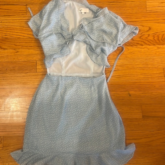 by the way mercy blue polka dot dress - Picture 3 of 4